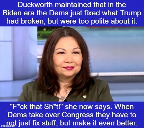 전쟁 영웅 상원 의원 Tammy Duckworth (D-IL)는 트럼프와 민주당 의회의 미래에 대해 말을 아끼지 않습니다