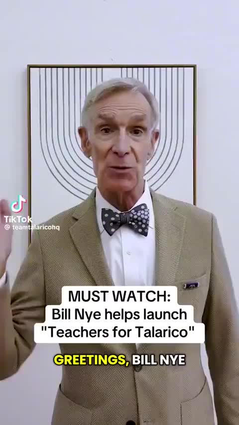 Bill Nye 'The Science Guy'는 미국 상원의원으로 Texan James Talarico를 지지하고 "Teachers for Talarico"를 출범시켰습니다.