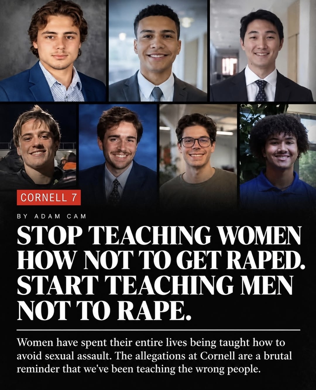 남자들에게 강간하지 말라고 가르치세요.