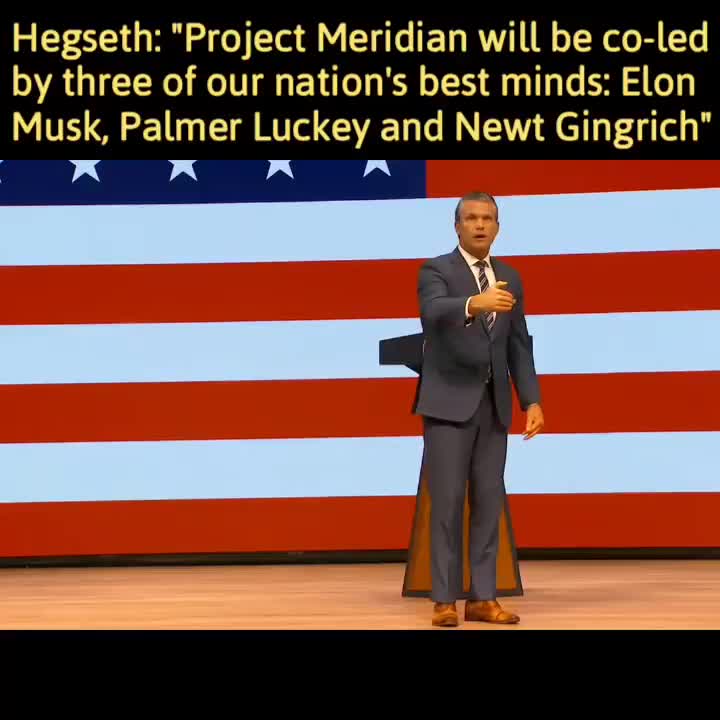 Project Meridian: 세 명의 공동 리더인 Elon Musk, Palmer Luckey 및 Newt Gingrich 중 누구도 미군에서 복무한 적이 없습니다. Hegseth가 그들에게 경의를 표한 이유가 무엇인지, 83세의 Newt가 앞으로 수십 년 동안 전쟁의 미래 전략을 어떻게 세울 것인지 잘 모르겠습니다.