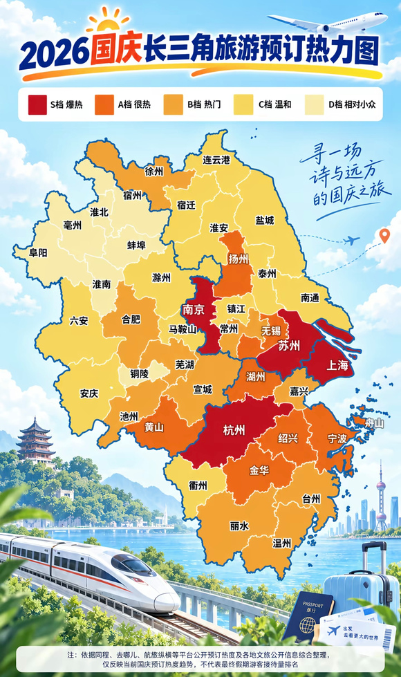국경절 사람들은 정상을 놓쳐도 무리를 따라간다