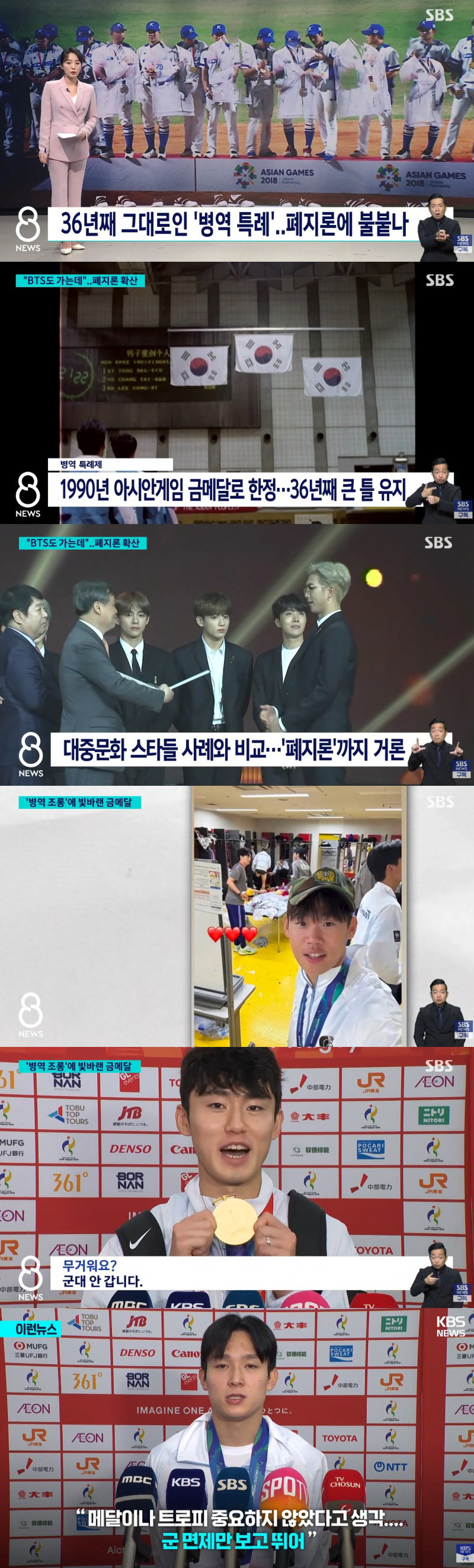 36년만에 군면제 폐지 가능성이 생긴 상황