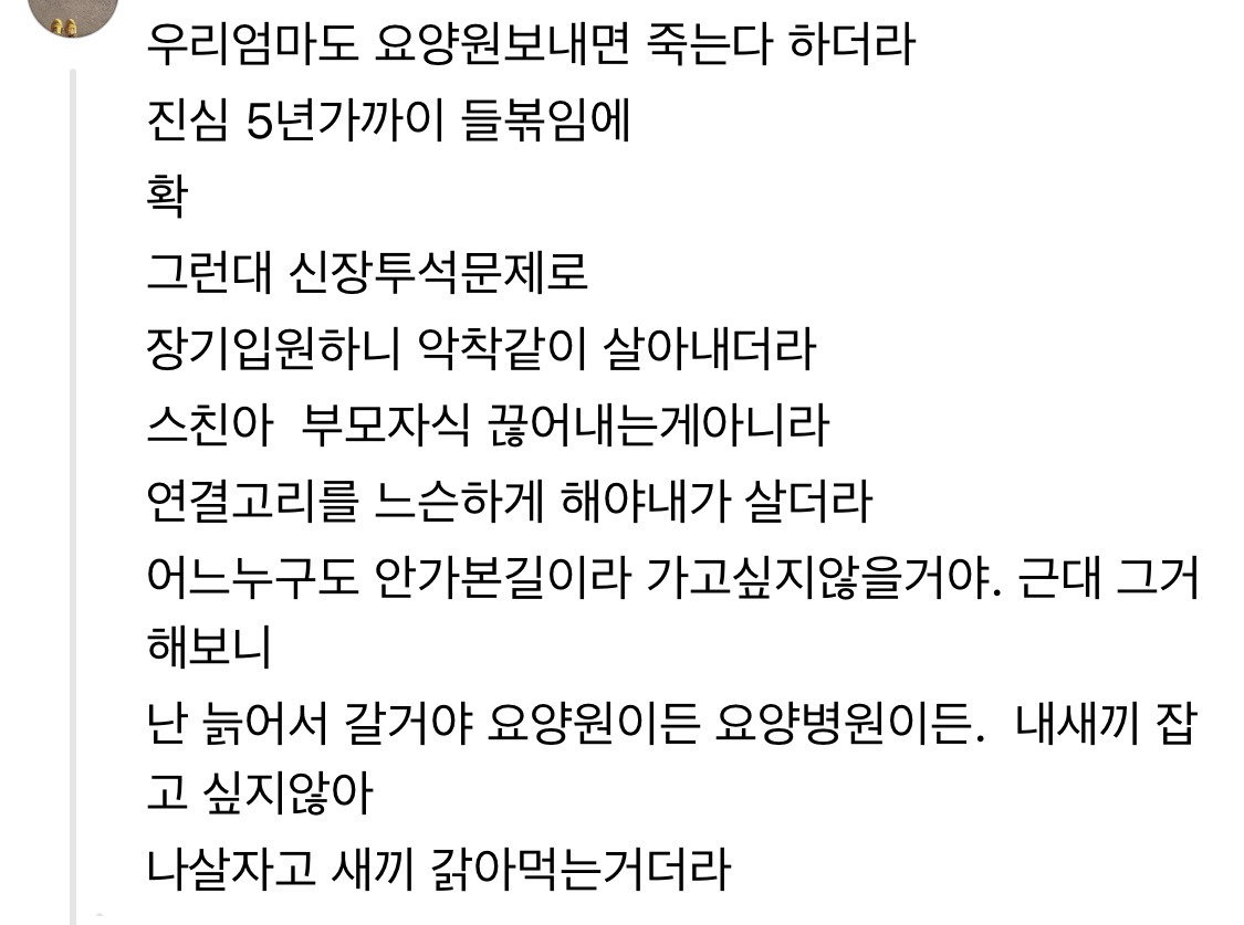 엄마의 긴 노년이 나를 죽음으로 몰아간다
